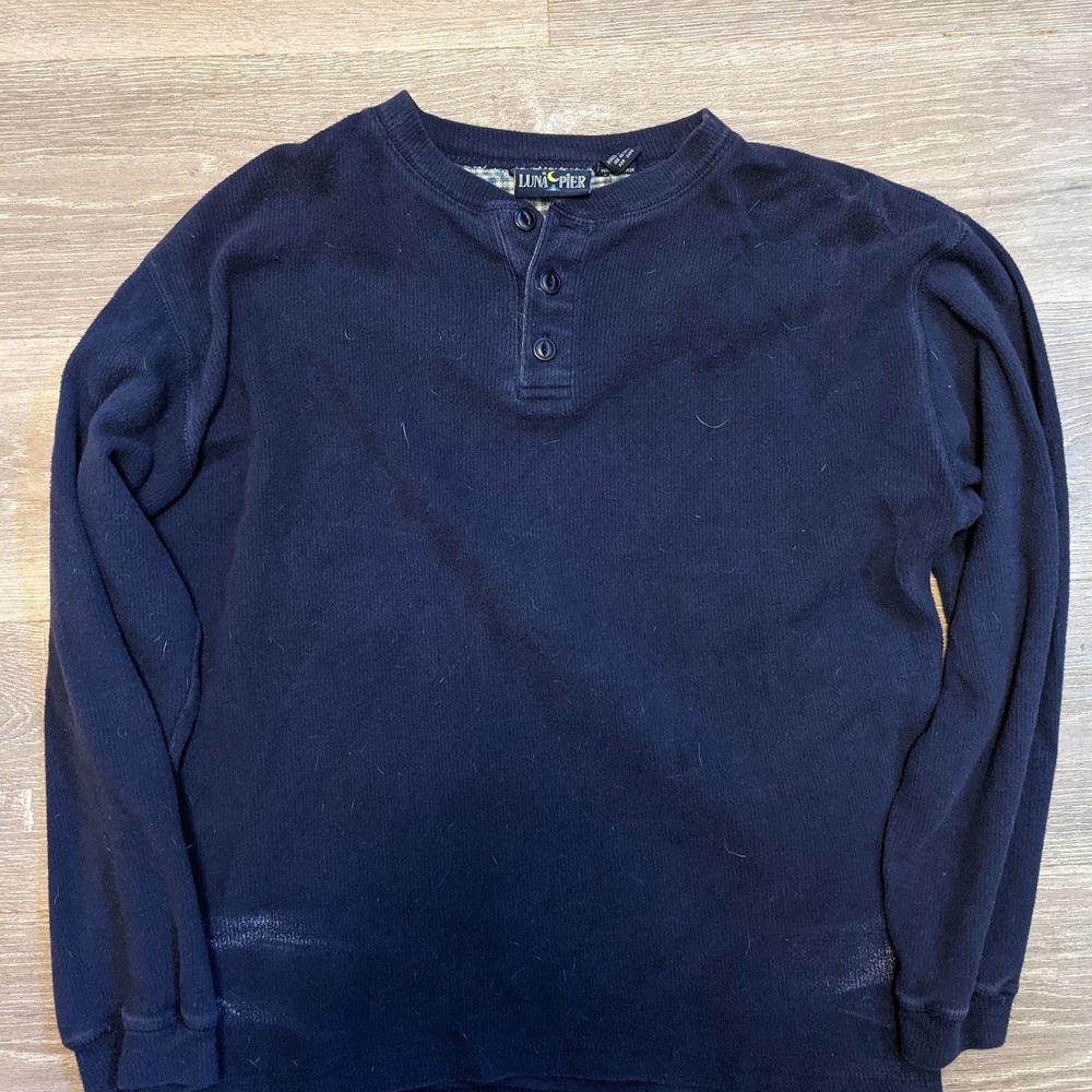 Navy Mens Long Sleeve Henley